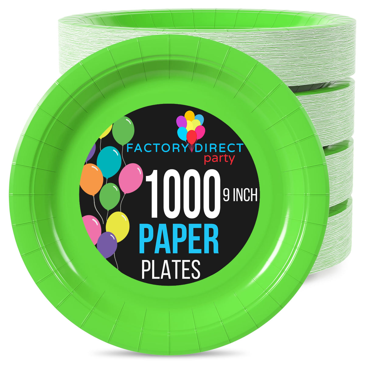 9 In. Lime Paper Plates | Case of 1000