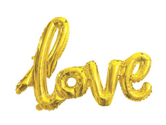 Love Cursive 1Pc/Pack Gold Balloon