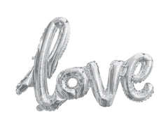 Love Cursive 1Pc/Pack Silver Balloon