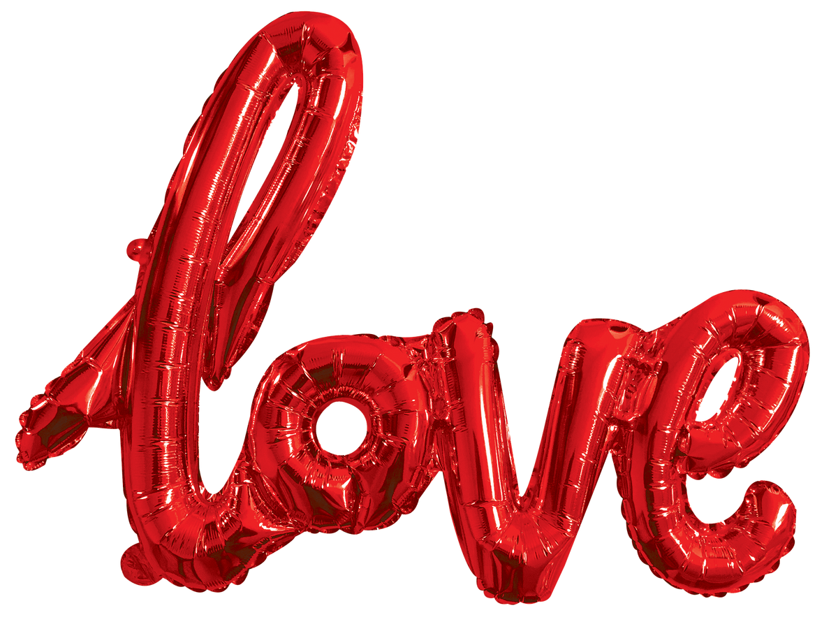 Love Cursive 1Pc/Pack Red Balloon