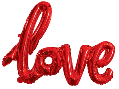 Love Cursive 1Pc/Pack Red Balloon