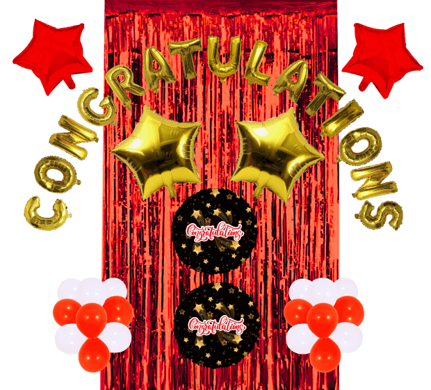 16" Congratulation Total 40Pcs/Pack -Gold Balloon