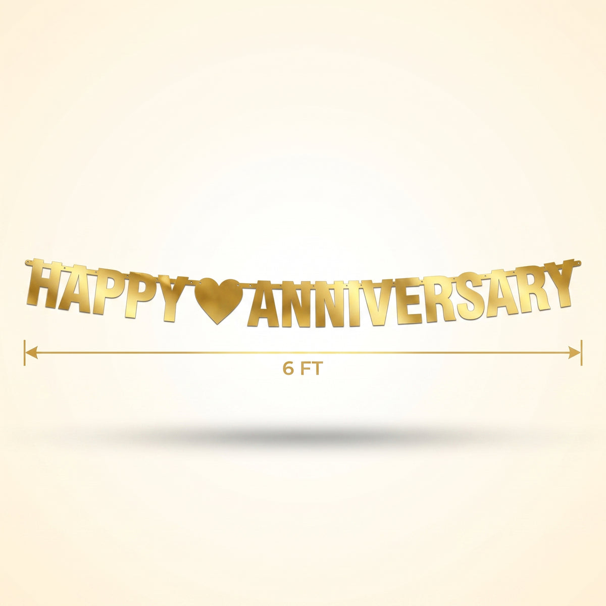 Gold "Happy Anniversary" Letter Banner