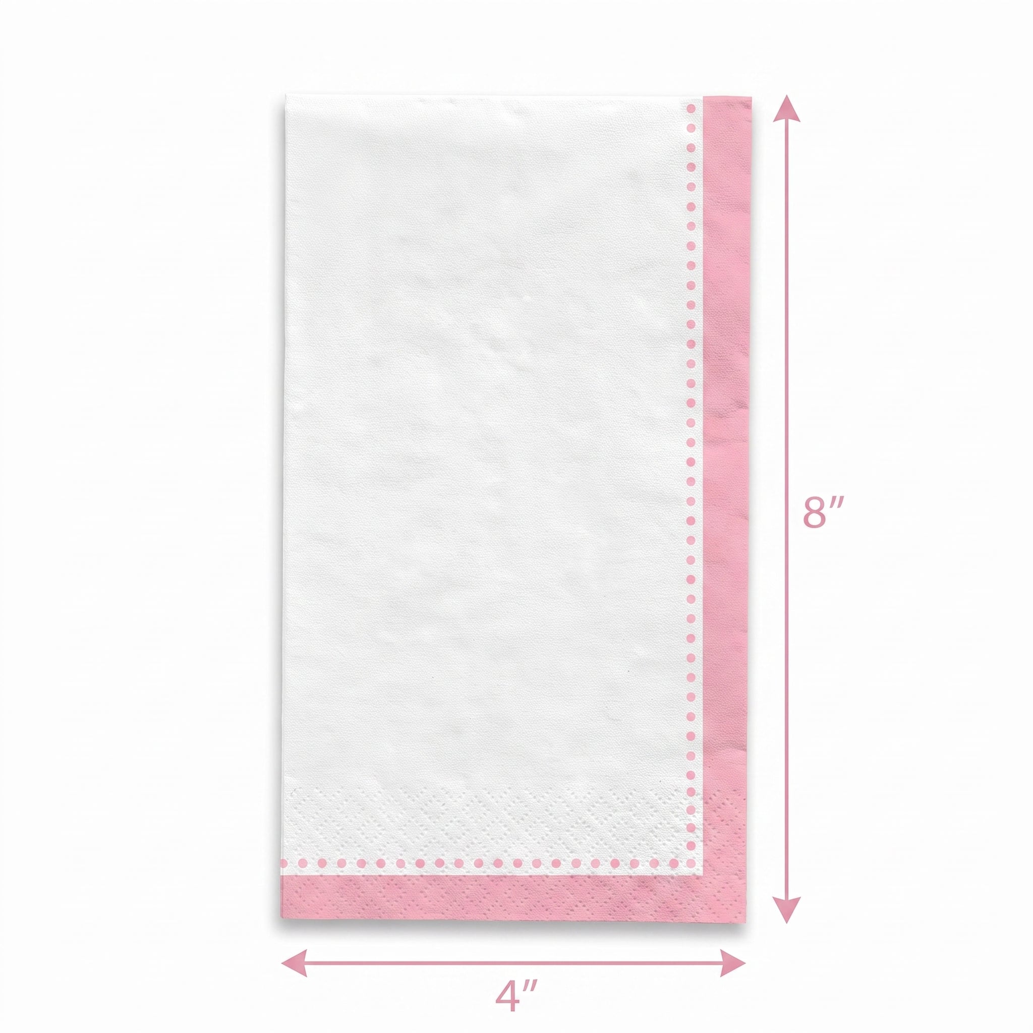 Premium New Pink Guest Towel Napkins - 20 Count