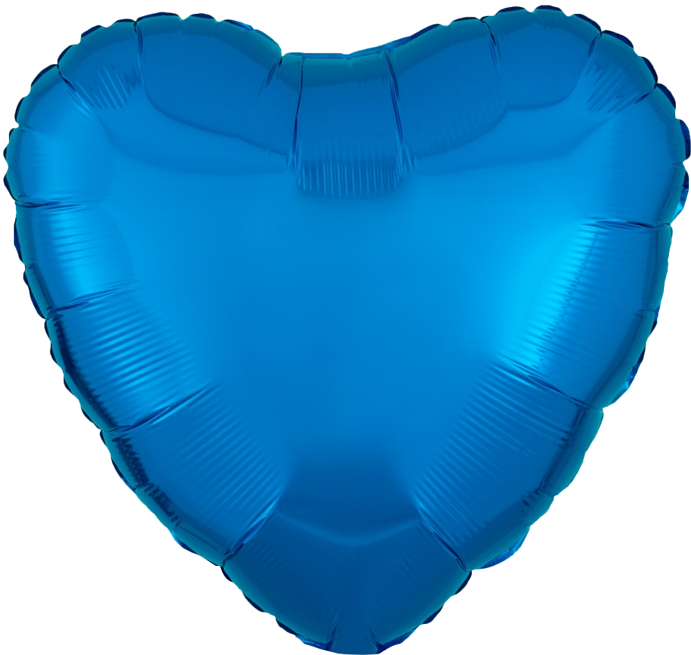 17-Inch Blue Heart Foil Balloon