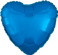 17-Inch Blue Heart Foil Balloon