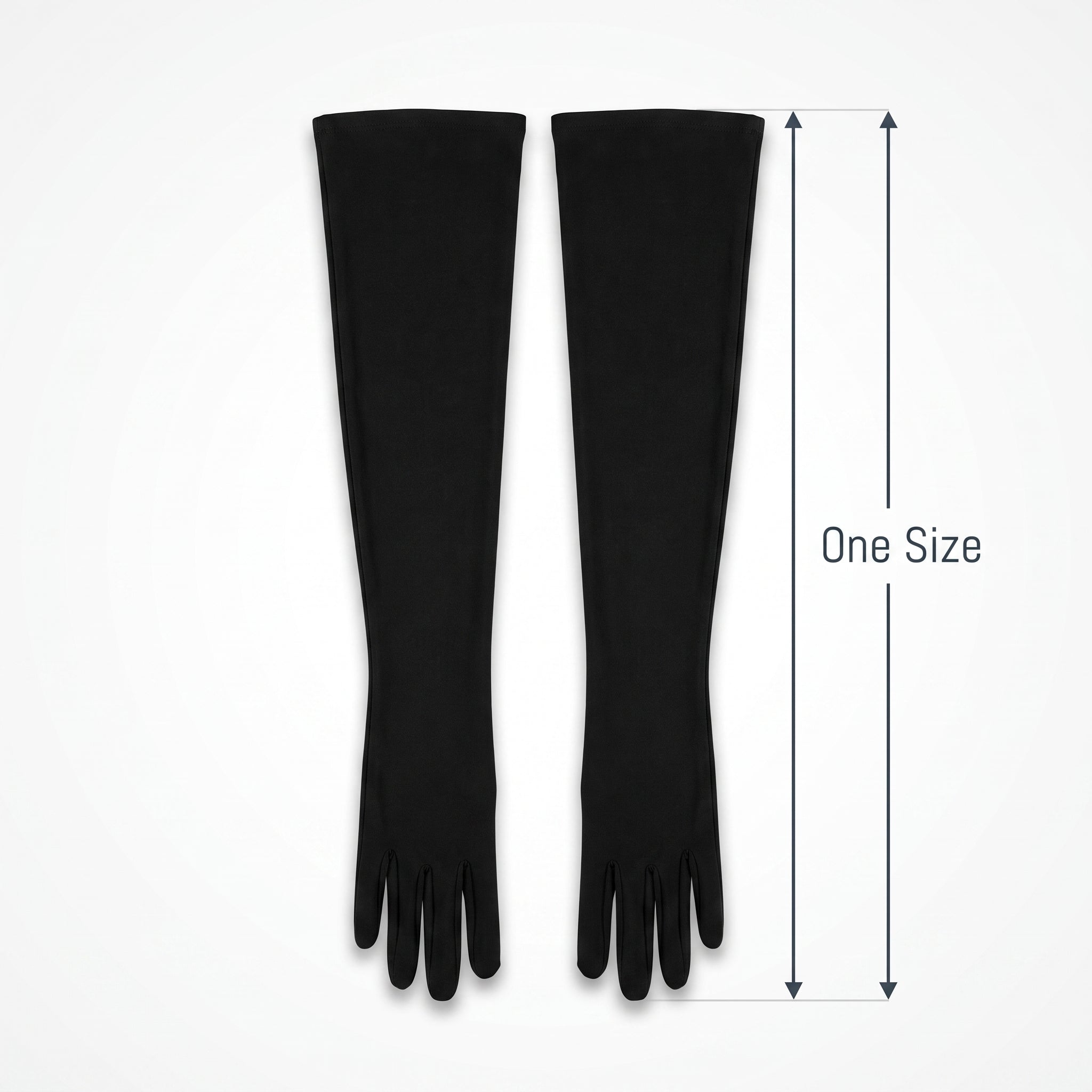 Elegant Adult Extra Long Black Gloves for Costumes