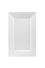 11.5 In. White Rectangular Plastic Plates | 120 Count