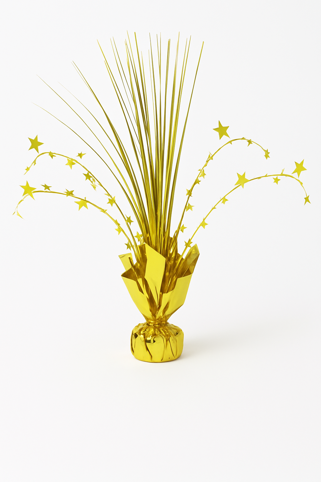Gold Metallic Foil Starburst Spray Centerpiece Decoration, 12-Inch