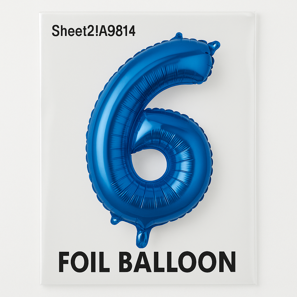 Royal Blue Number 6 Foil Balloon
