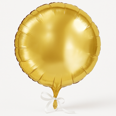 Elegant Gold Metallic Round Balloon - 18-Inch