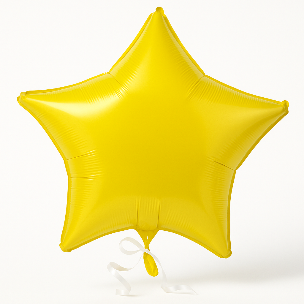 Shining Yellow Star Foil Balloon - 18 Inch