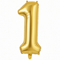 Metallic Gold Number "1" Foil Balloon | 16" Air-Filled
