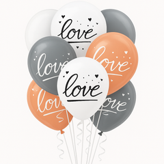 Romantic Navy Bride "Love" Latex Balloons ‚Äì 12", 15 Pack