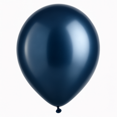 12" True Navy Metallic Latex Balloon