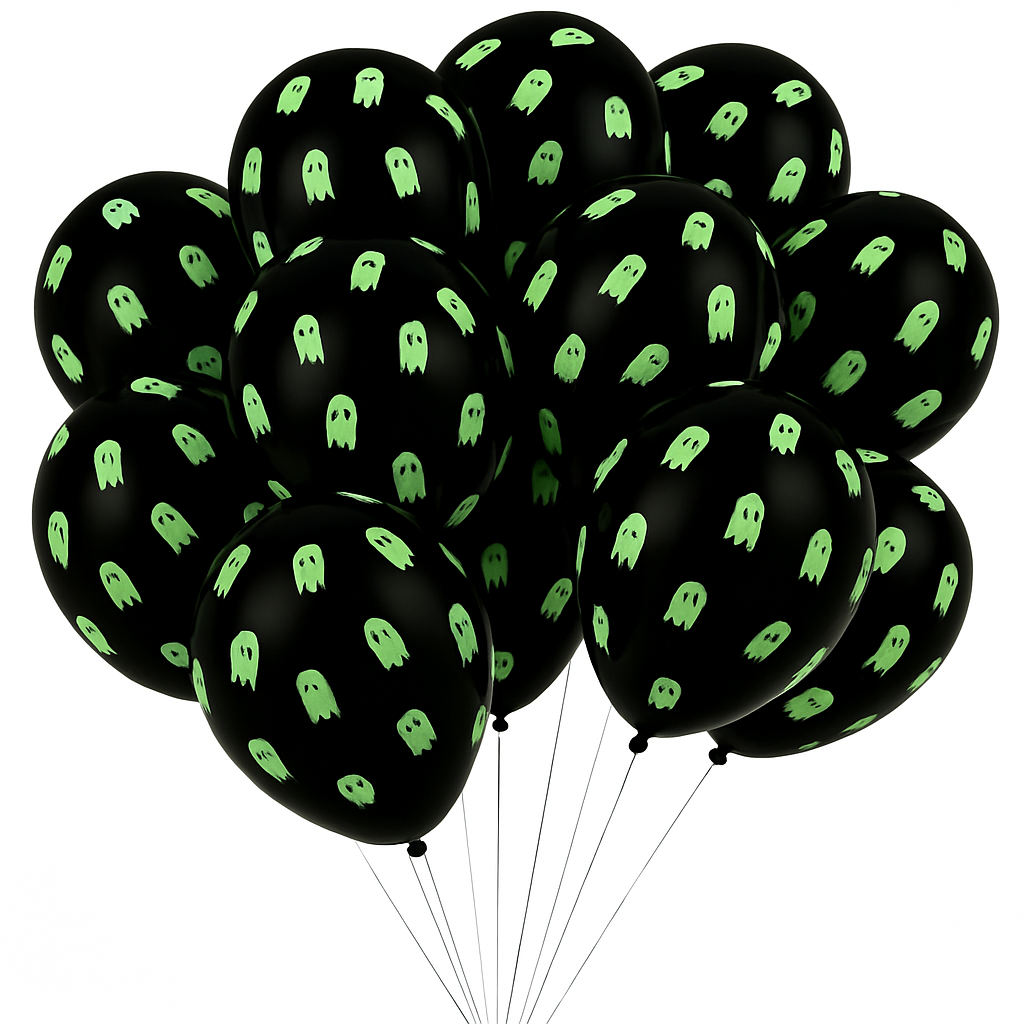 Ghost Glow 12" Latex Balloons - Pack of 15