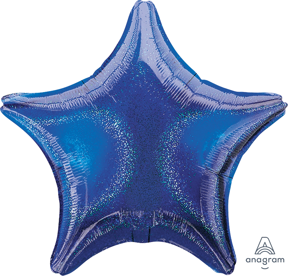 Radiant Royal Blue Star Foil Balloon - 19"