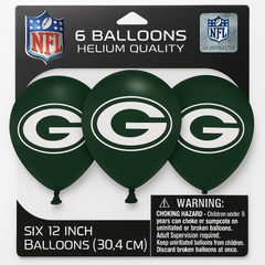 Green Bay Packers 12" Printed Latex Balloons