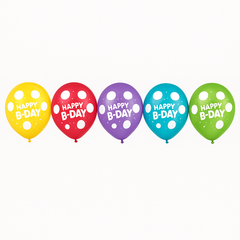 "Happy B-Day" 12-Inch Latex Balloons, 72-Pack