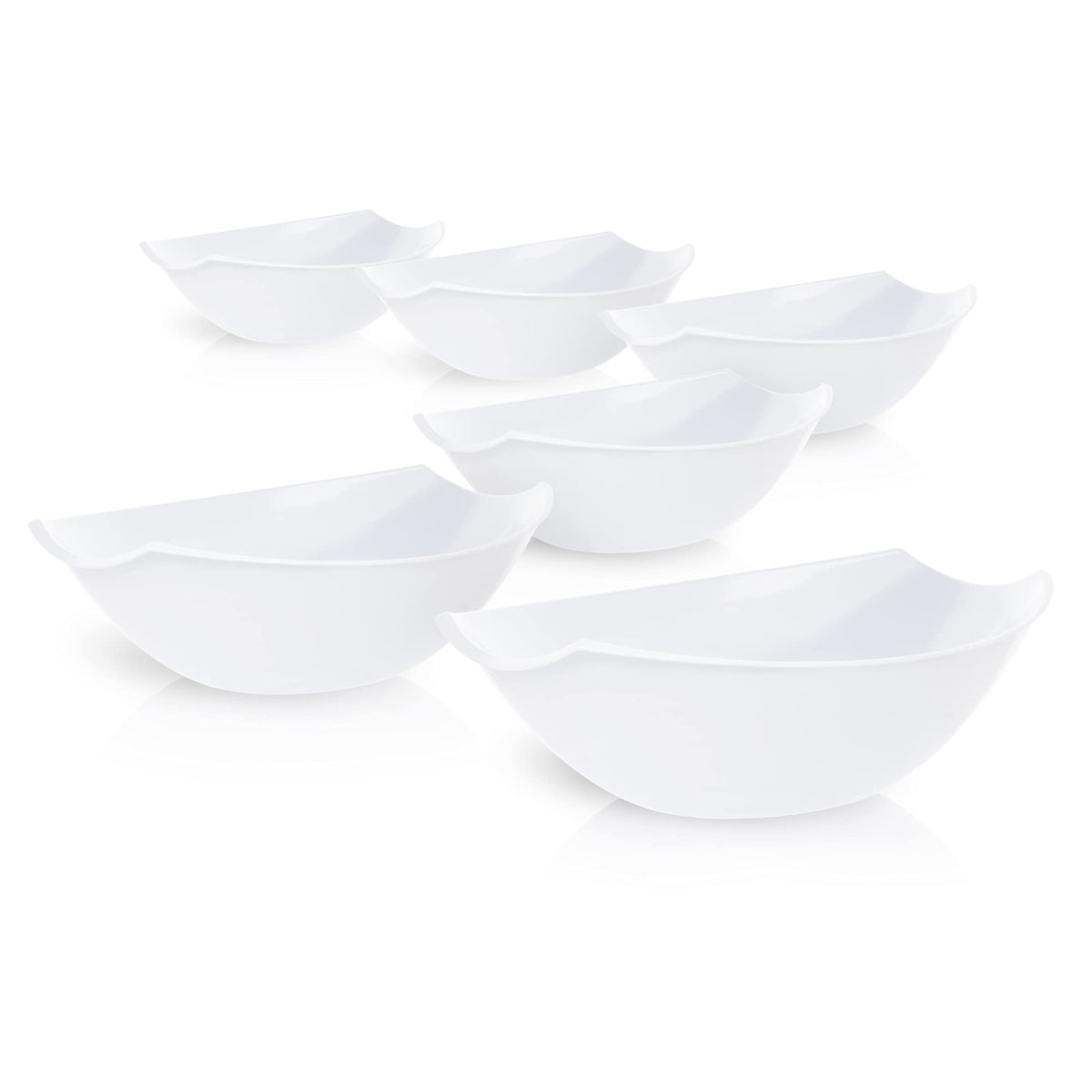 112 Oz. | White Plastic Stadium Bowl | 24 Count