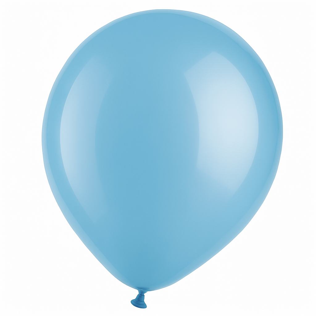 12" Powder Blue Latex Balloons - 15 Pack