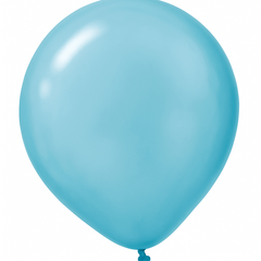 Caribbean Blue Pearl Latex Balloons - 12" Party Pack, 15 Count