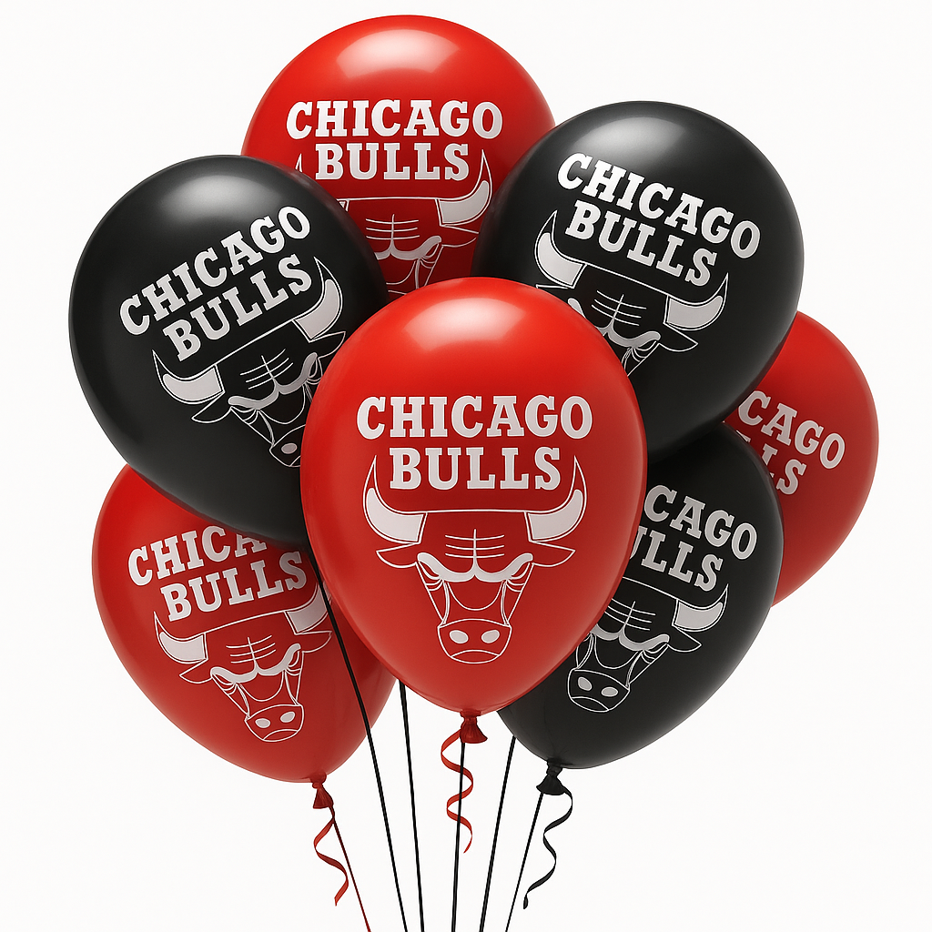 Chicago Bulls 12" Latex Balloons - 6 Pack