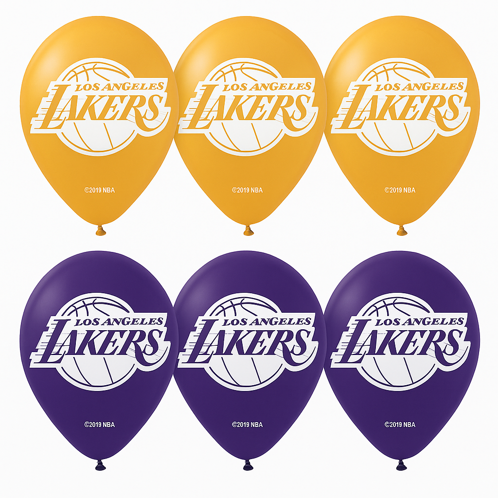 Los Angeles Lakers 12" Latex Balloons - 6 Pack