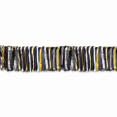 New Year's Oversized Fringe Garland - Black, Silver & Gold