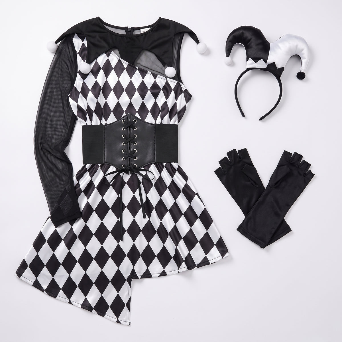Women's Naughty Jester Halloween Costume - Adult XL (14-16)