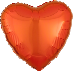 18-Inch Orange Heart Foil Balloon