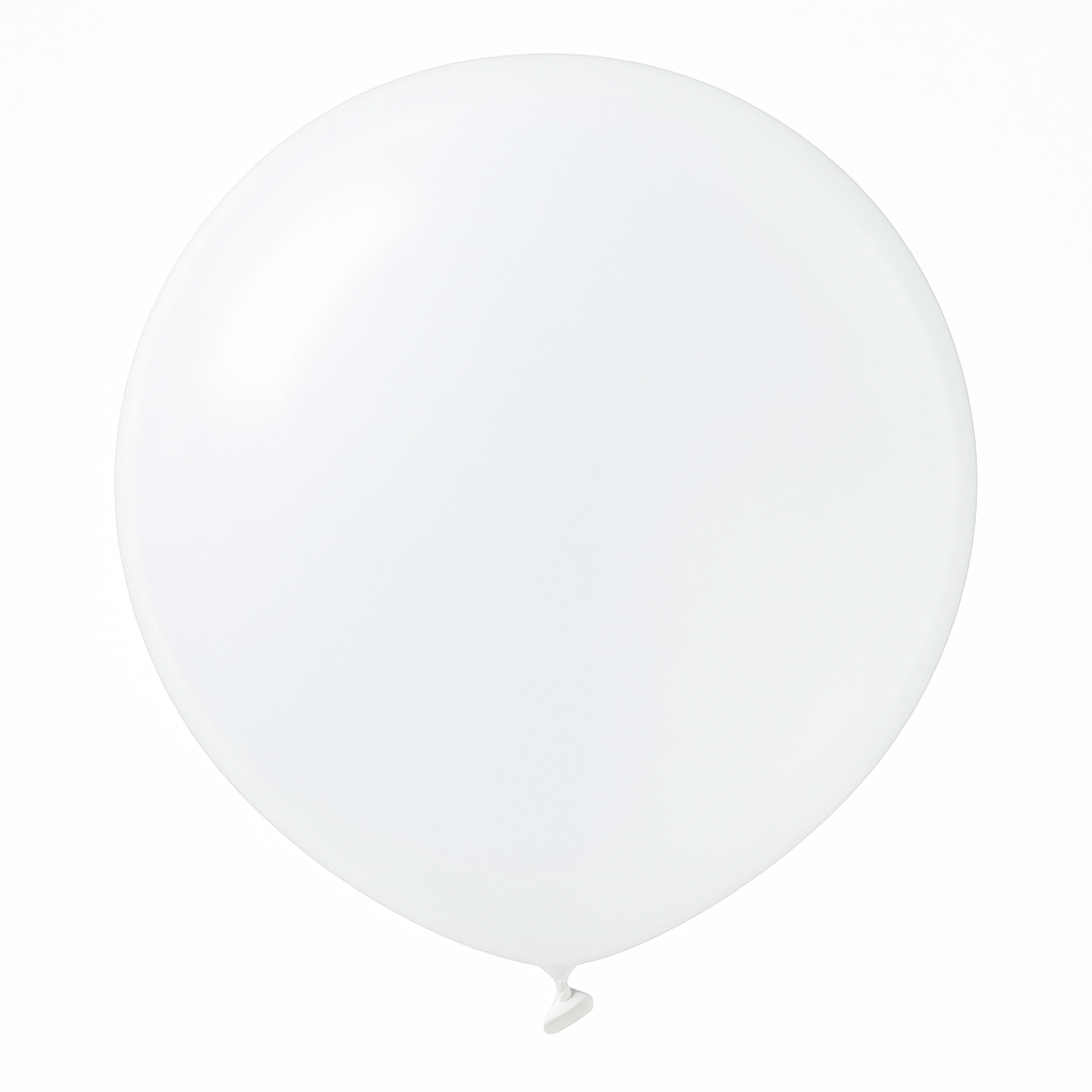 Classic White 24" Latex Balloons, 4-Pack
