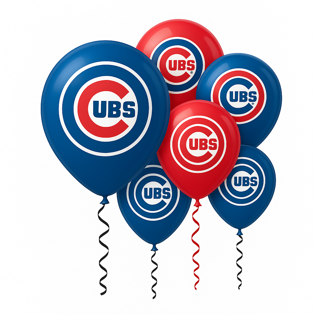 Chicago Cubs 12" Latex Balloons - 6 Pack