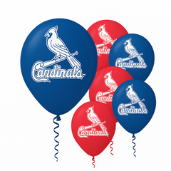 St. Louis Cardinals Printed Latex Balloons, 12-Inch, 6-Pack