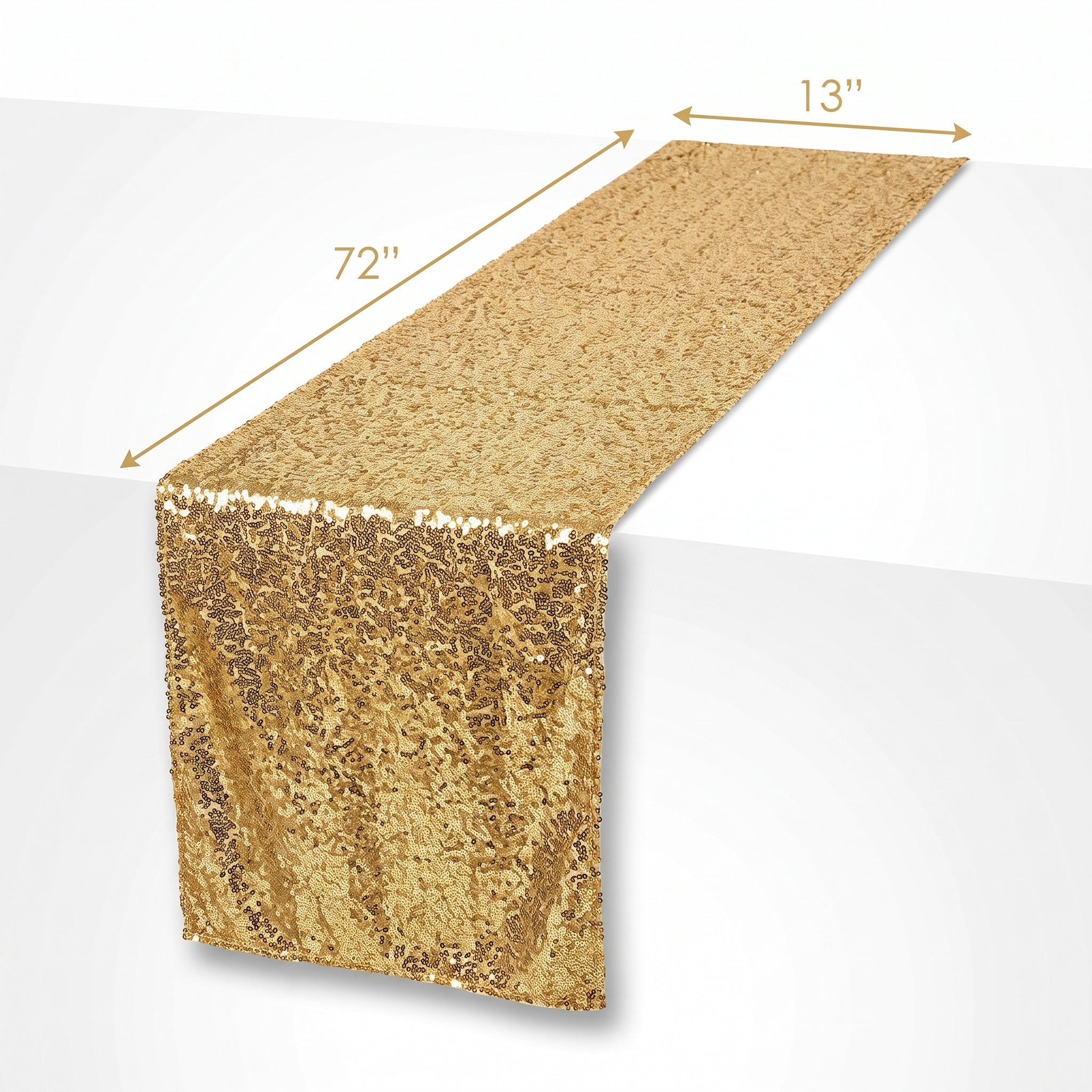 Glamorous Gold Sequin Table Runner for Weddings & Celebrations