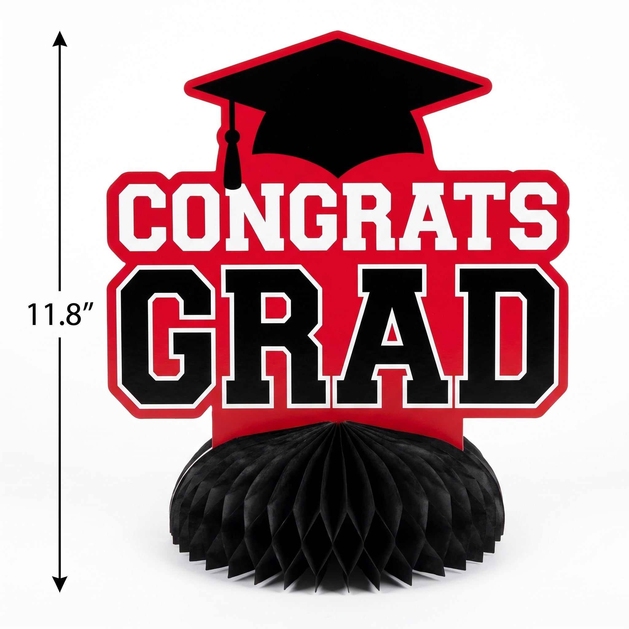 Red Graduation Table Decorating Kit - 7 Piece Set