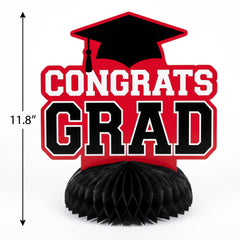 Red Graduation Table Decorating Kit - 7 Piece Set