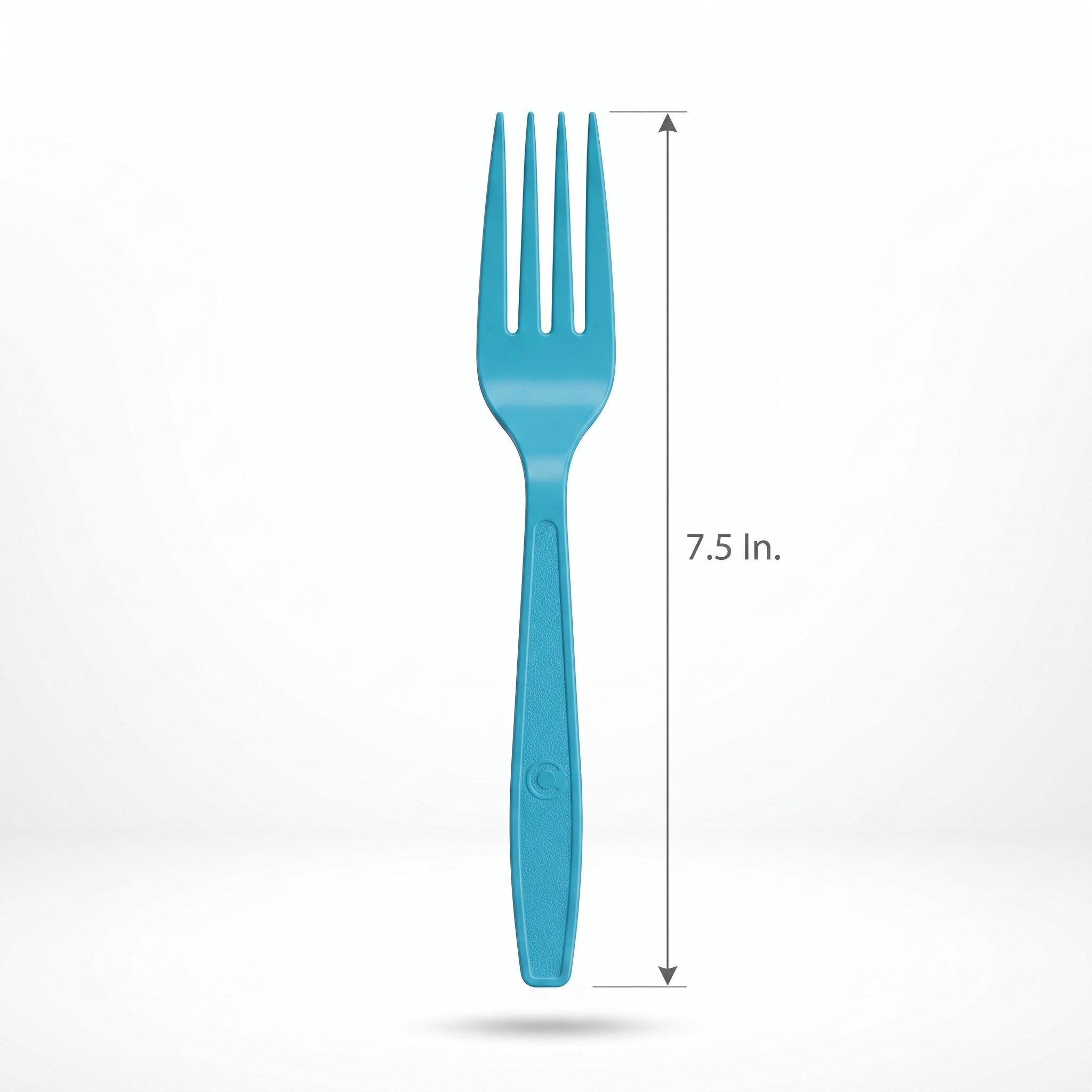Heavy Duty Caribbean Blue Plastic Forks - 7.5 in. | 50 Pack