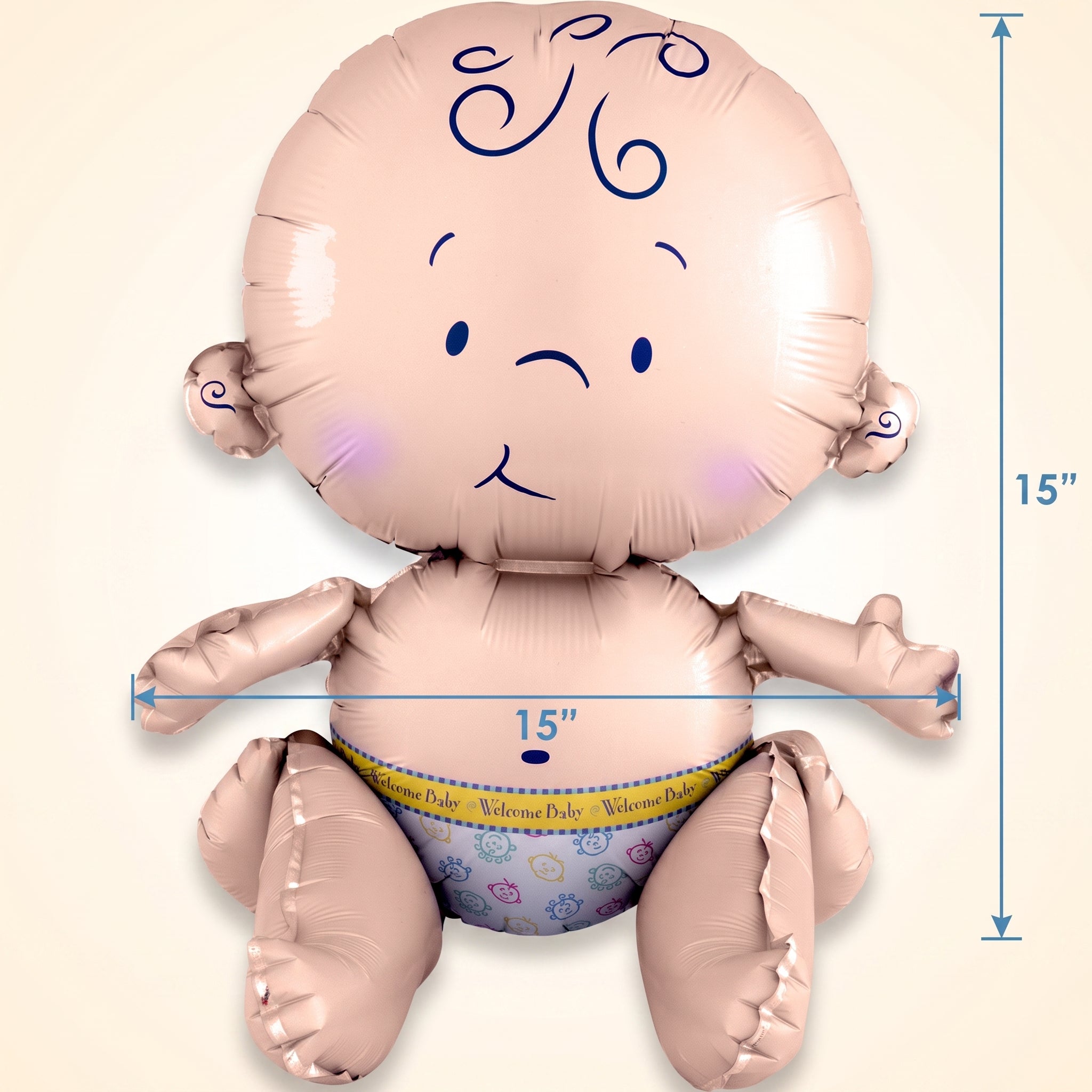 Adorable Sitting Baby Foil Balloon - Perfect for Celebrations