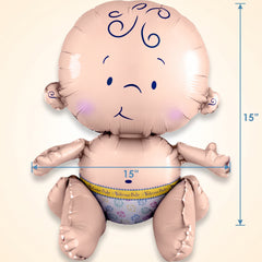 Adorable Sitting Baby Foil Balloon - Perfect for Celebrations