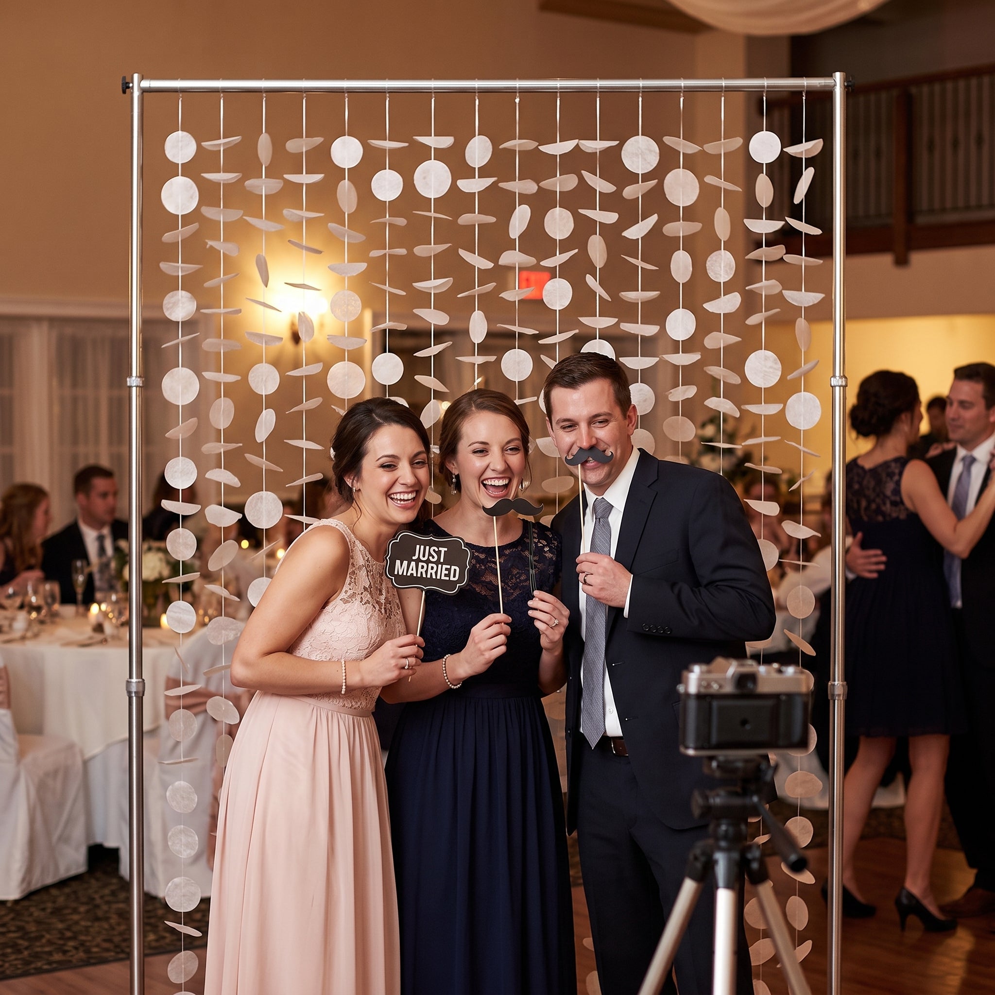White Tissue Circle Backdrop Decoration
