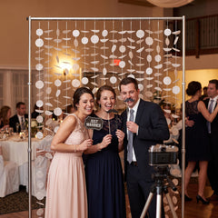 White Tissue Circle Backdrop Decoration