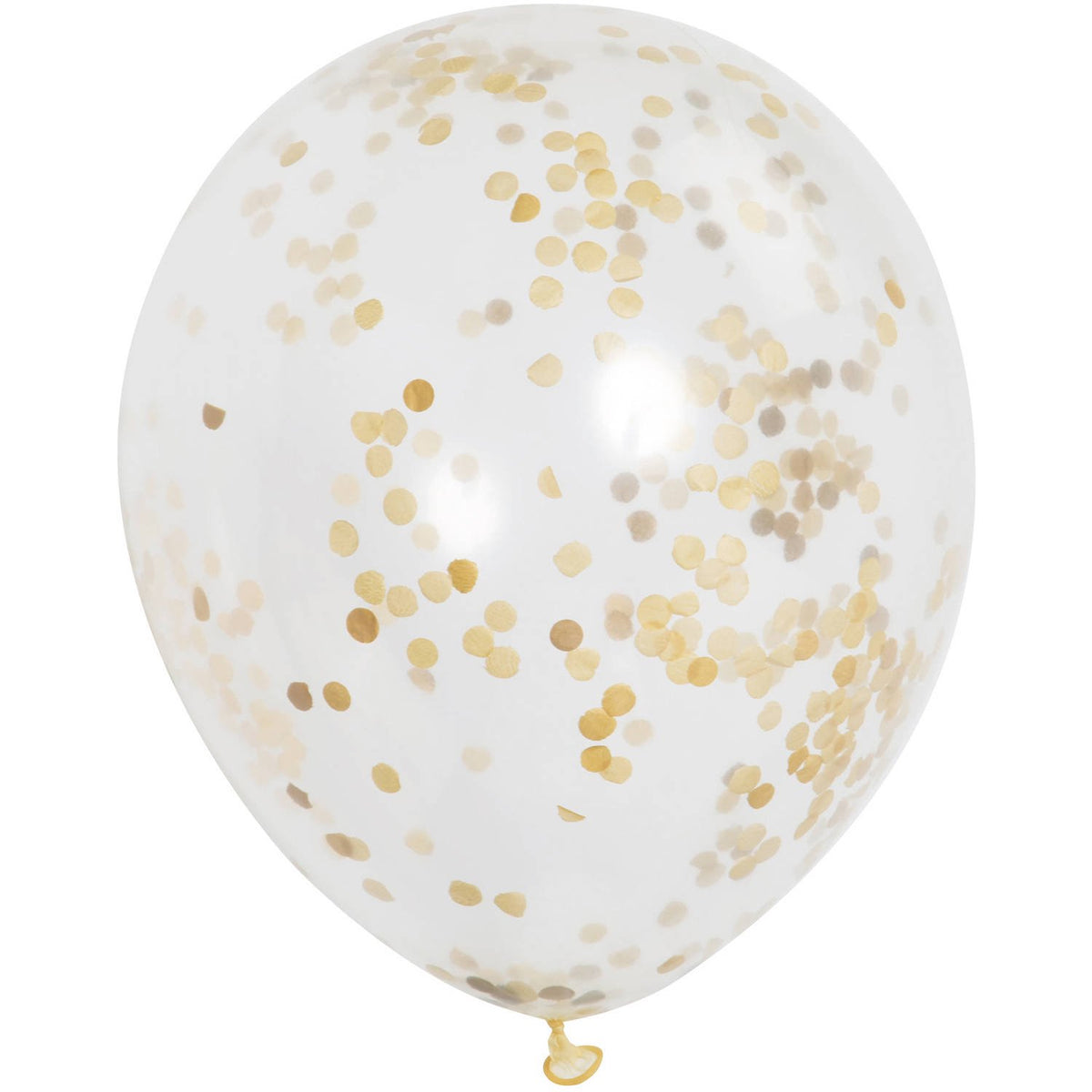 12 In. Confetti Gold Latex Balloon | 6 Count