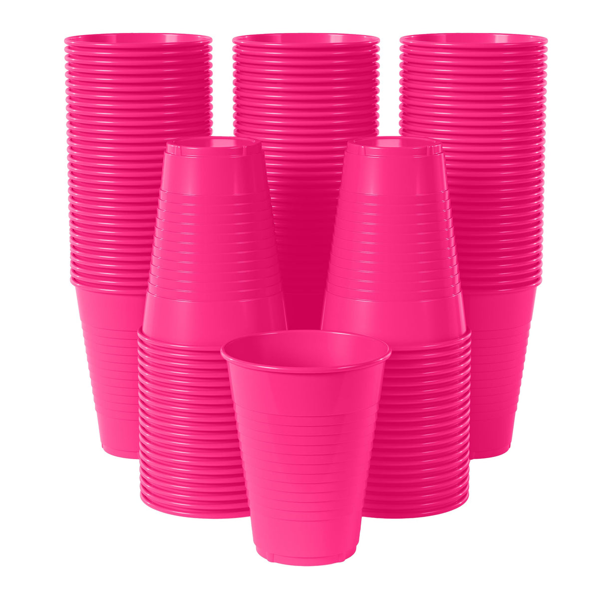 12 Oz. Cerise Plastic Cups | 100 Count