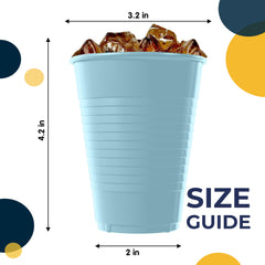 12 Oz. Light Blue Plastic Cups | Case of 600