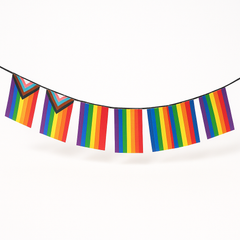 Mini Progressive Pride Flag Banner