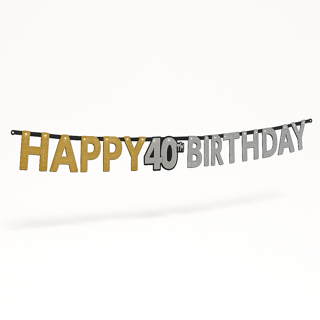 Prismatic 40th Birthday Celebration Banner