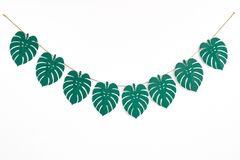 Tropical Palm Leaf Garland Banner, 18 ft - Perfect for Summer Parties