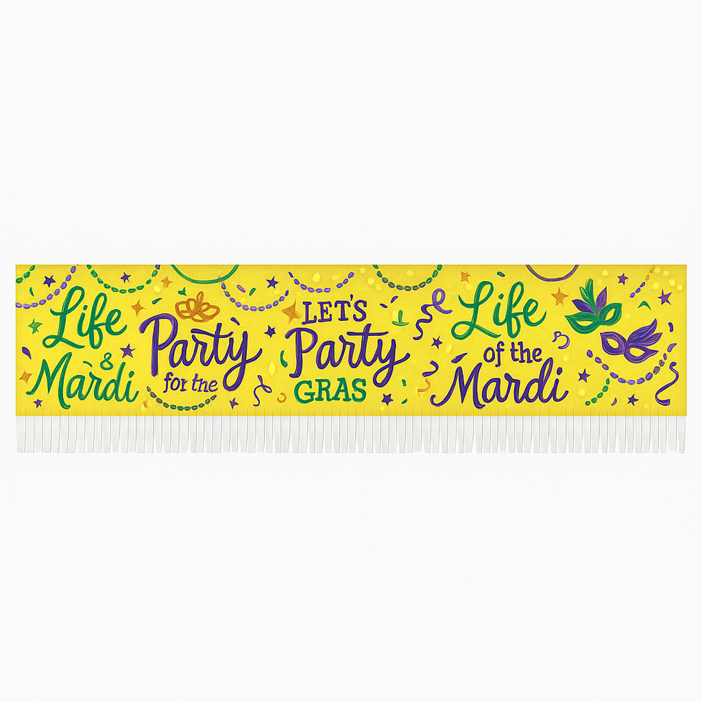 Mardi Gras Masquerade Fringe Banner