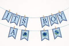 "It's a Boy" Baby Shower Pennant Banner